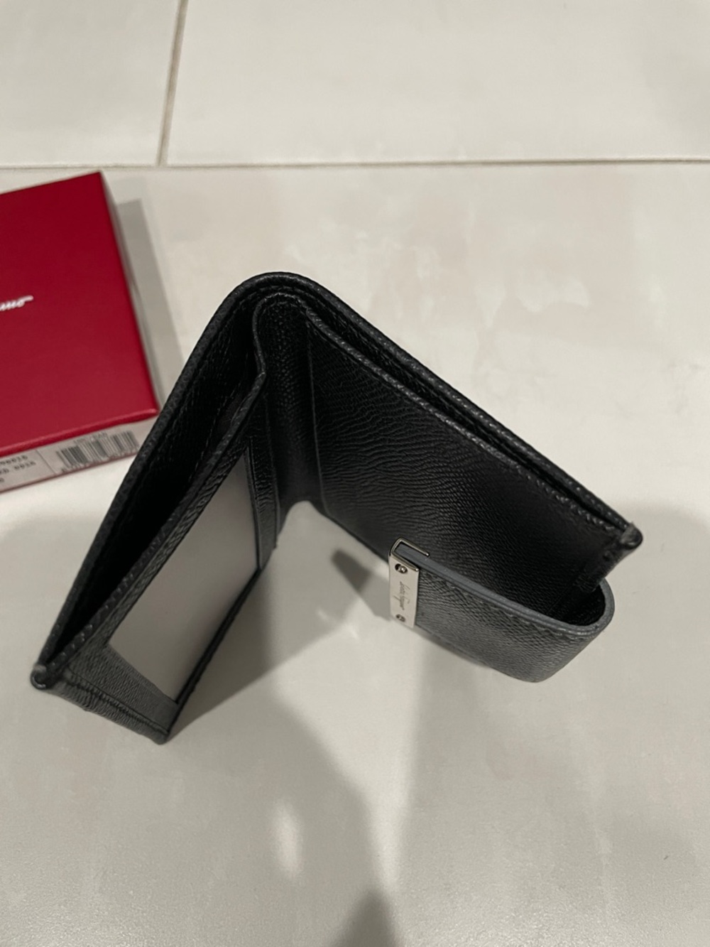 Salvatore Ferragamo Black Leather Bifold Wallet - Picture 9 of 10